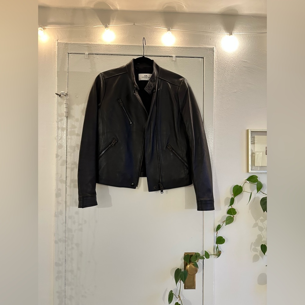 Coach Leather Moto Jacket